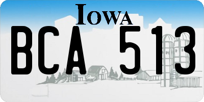 IA license plate BCA513