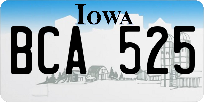 IA license plate BCA525