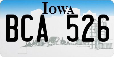 IA license plate BCA526