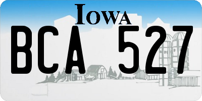 IA license plate BCA527