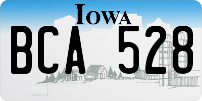 IA license plate BCA528