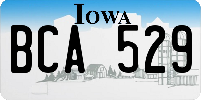 IA license plate BCA529