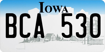 IA license plate BCA530