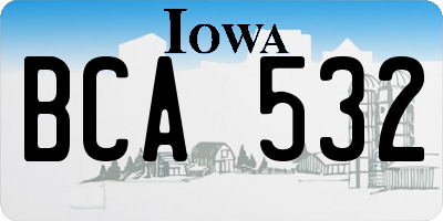 IA license plate BCA532