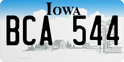 IA license plate BCA544