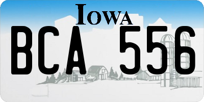 IA license plate BCA556