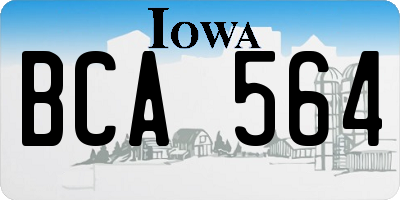 IA license plate BCA564