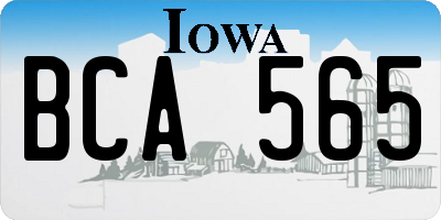 IA license plate BCA565