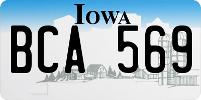 IA license plate BCA569