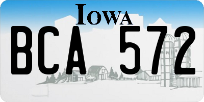IA license plate BCA572