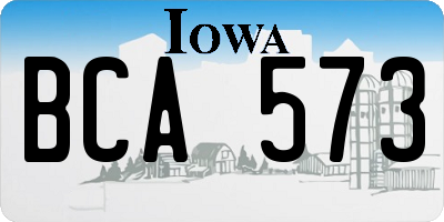 IA license plate BCA573