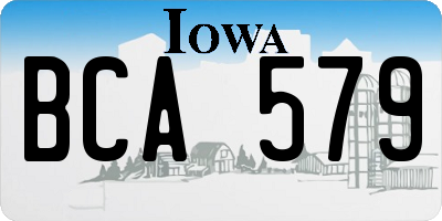 IA license plate BCA579