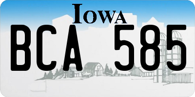 IA license plate BCA585
