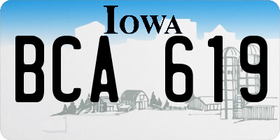 IA license plate BCA619