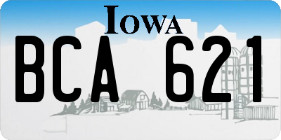 IA license plate BCA621