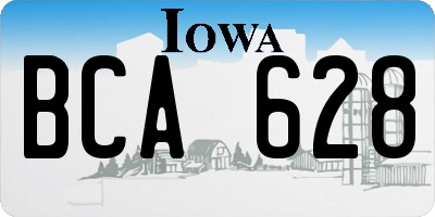 IA license plate BCA628