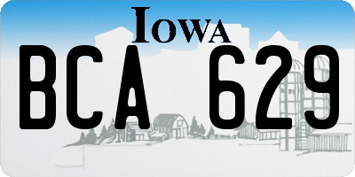 IA license plate BCA629