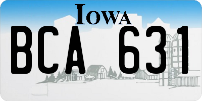 IA license plate BCA631
