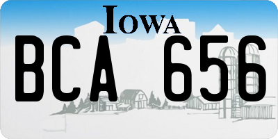 IA license plate BCA656