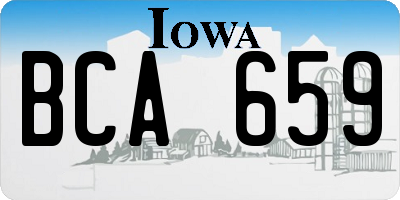 IA license plate BCA659
