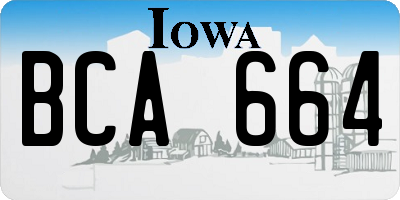 IA license plate BCA664