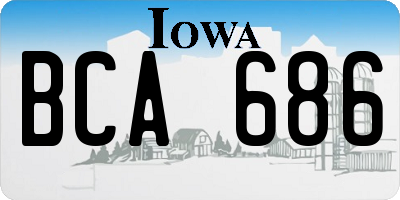 IA license plate BCA686