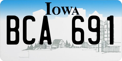 IA license plate BCA691