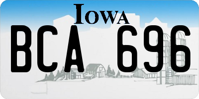 IA license plate BCA696