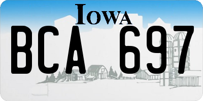 IA license plate BCA697