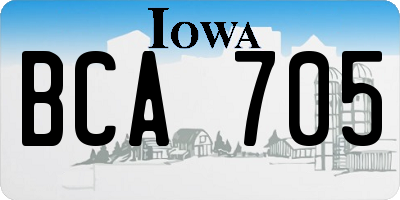 IA license plate BCA705