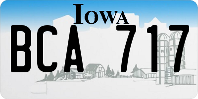 IA license plate BCA717