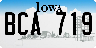 IA license plate BCA719