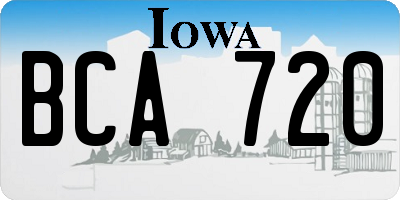 IA license plate BCA720