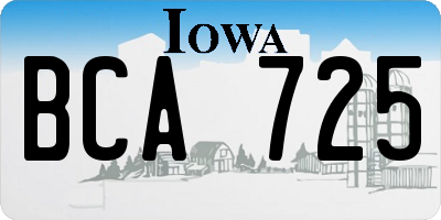 IA license plate BCA725