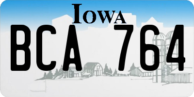 IA license plate BCA764