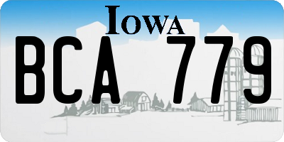 IA license plate BCA779
