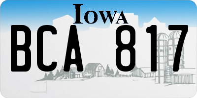 IA license plate BCA817