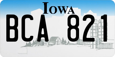 IA license plate BCA821