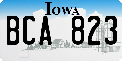 IA license plate BCA823
