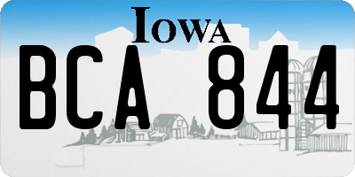 IA license plate BCA844