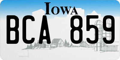IA license plate BCA859