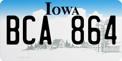 IA license plate BCA864