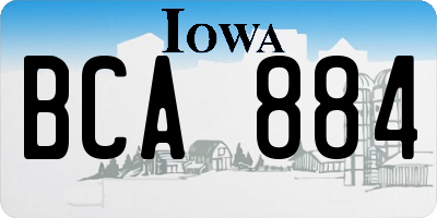 IA license plate BCA884