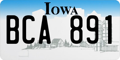 IA license plate BCA891