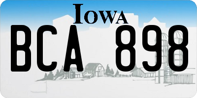 IA license plate BCA898