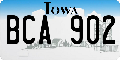 IA license plate BCA902