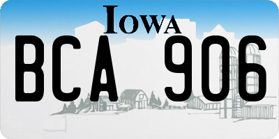 IA license plate BCA906