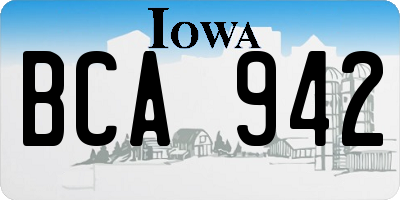 IA license plate BCA942