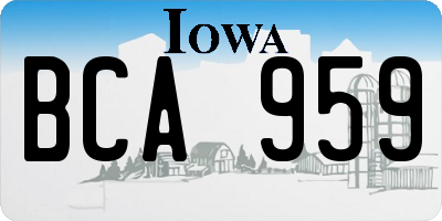 IA license plate BCA959