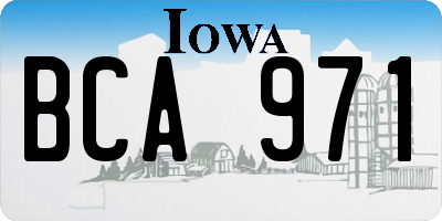 IA license plate BCA971